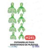 Cucharillan para desdentado de plastico ( juego con 8 piezas )