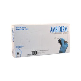 Guantes nitrilo soft azul m ambiderm c/100