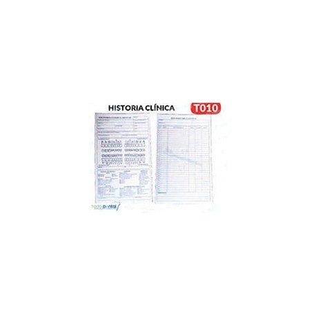 Historias clinicas dentales paq c/50 hojas