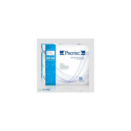 Jeringa protec 20ml sin aguja 1 pieza