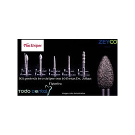 Kit protesis two striper con 10 fresas dr. Johan figueira