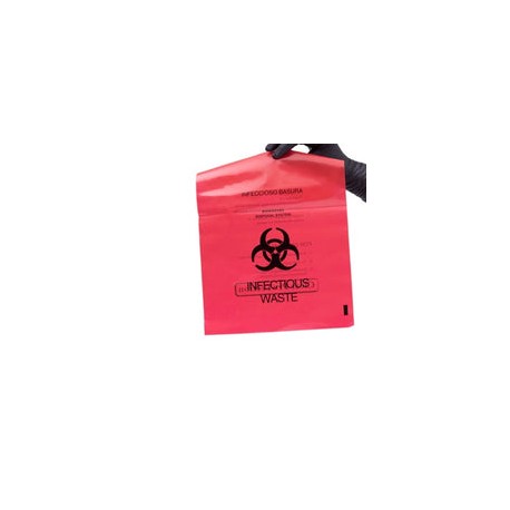 Bolsa recolectora de desechos biológico-infecciosos 26.5cm x 22cm c/1 pza